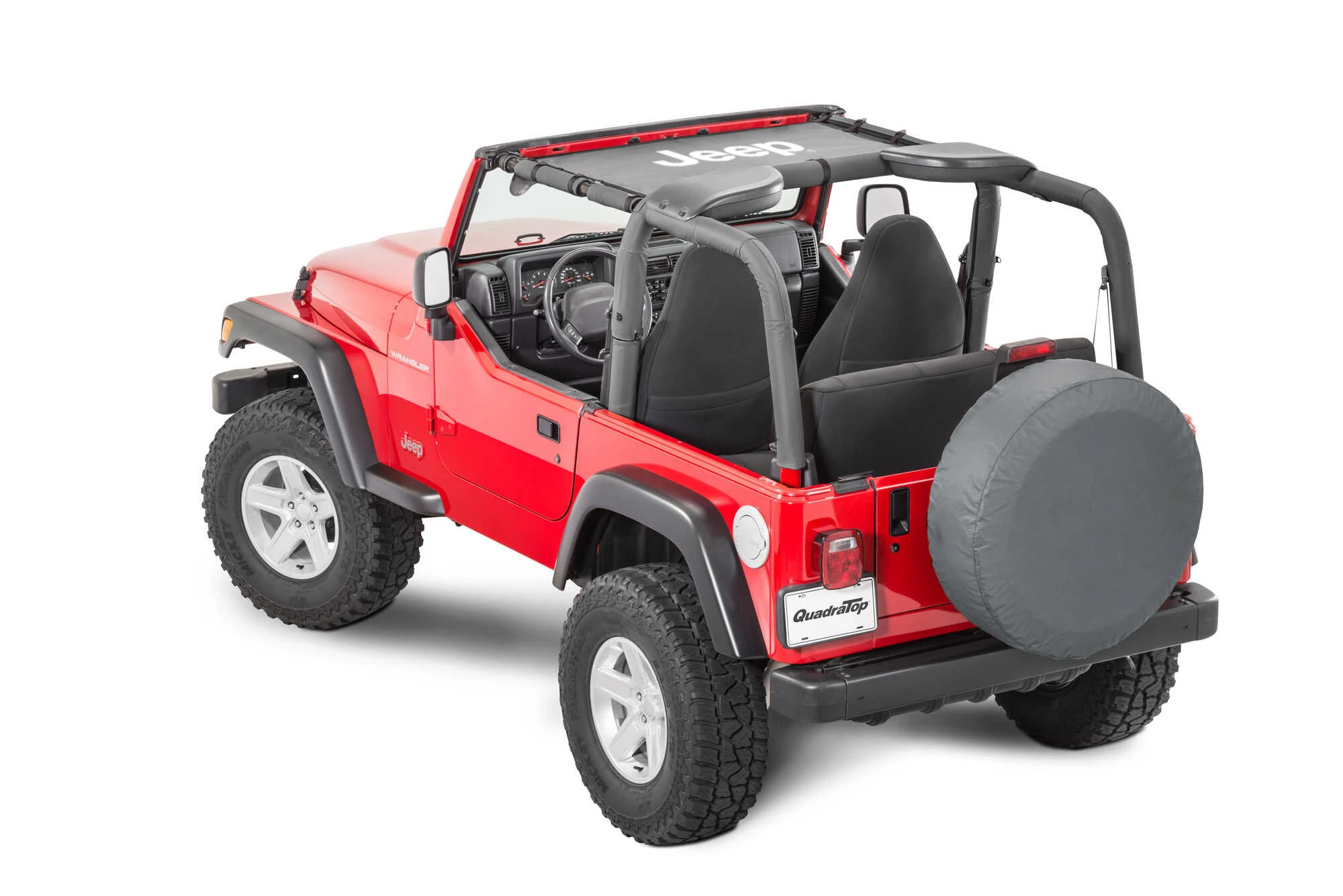 QuadraTop Jeep Licensed Mesh Bimini Top - Front for 87-95 Jeep Wrangler YJ