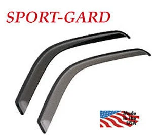 GT Styling 40148 Sport-Gard Side Window Deflectors in Smoke for 87-06 Jeep Wrangler YJ & TJ