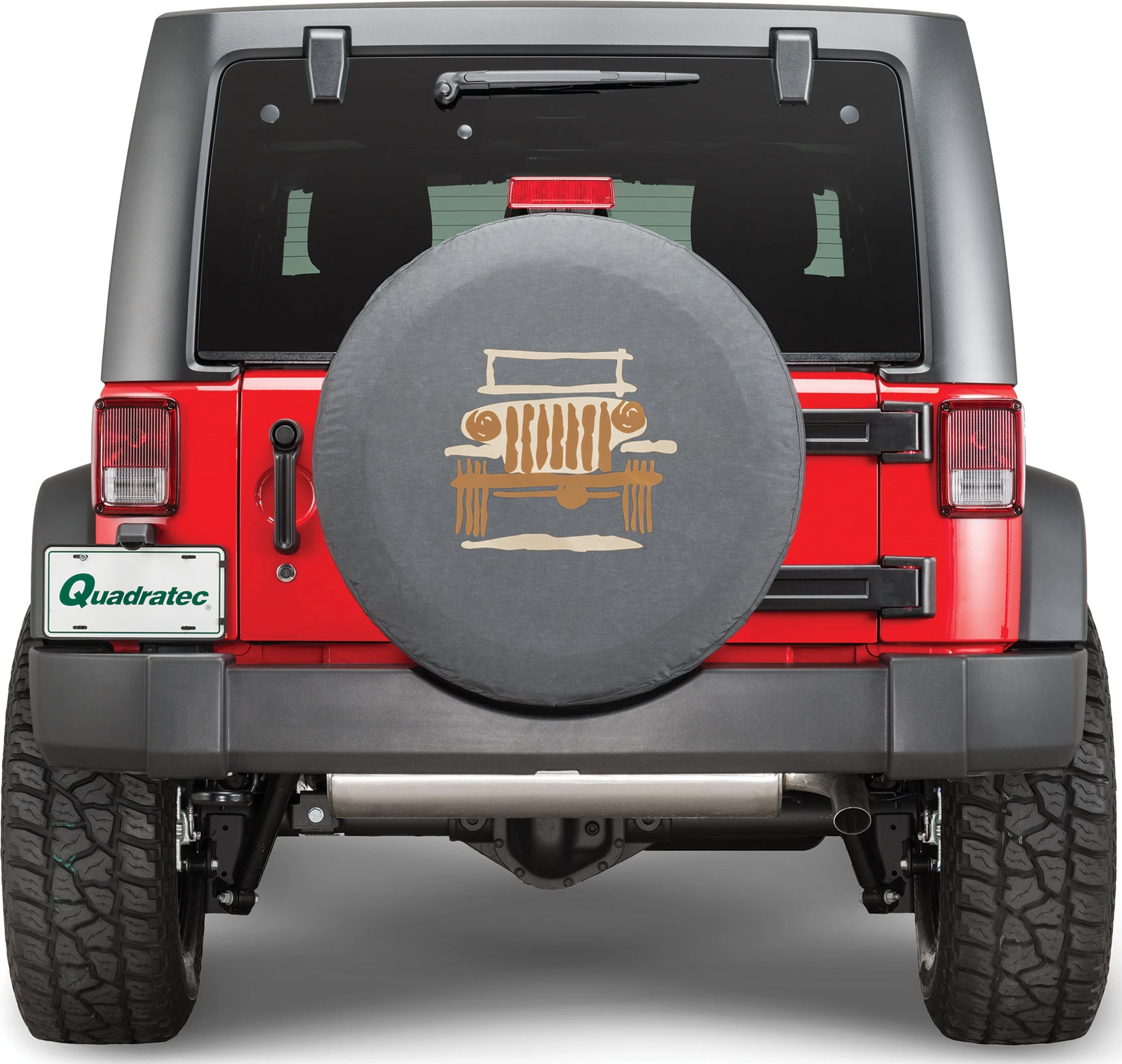 Mopar 82213864 Jeep Logo Tire Cover Black Denim with "Wrangler Front" Fits LT255/75R17 & P255/70R18 Tires