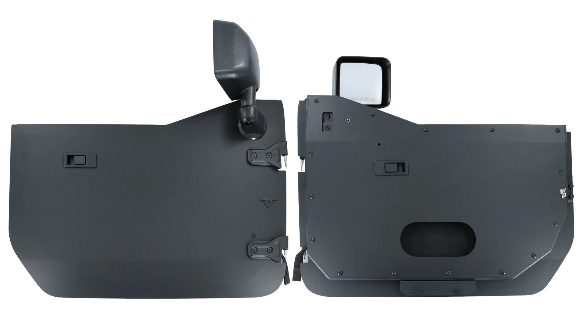 Combat Off Road 25-1039 Full Metal Jacket Aluminum Doors - Rear in Black Powder Coated for 18-26 Jeep Wrangler JL Unlimitd 4-Door