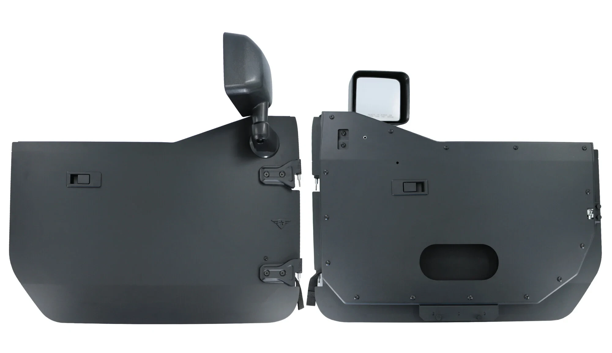 Combat Off Road 35-1139 Full Metal Jacket Aluminum Doors - Rear in Raw Aluminum for 20-26 Jeep Gladiator JT