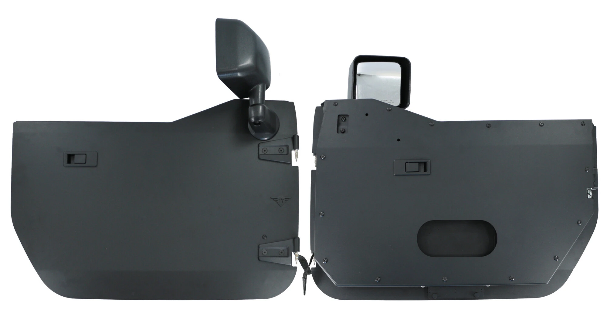 Combat Off Road Full Metal Jacket Aluminum Doors - Front & Rear Doors in Black Powder Coated for 07-18 Jeep Wrangler JK Unlimited 4-Door