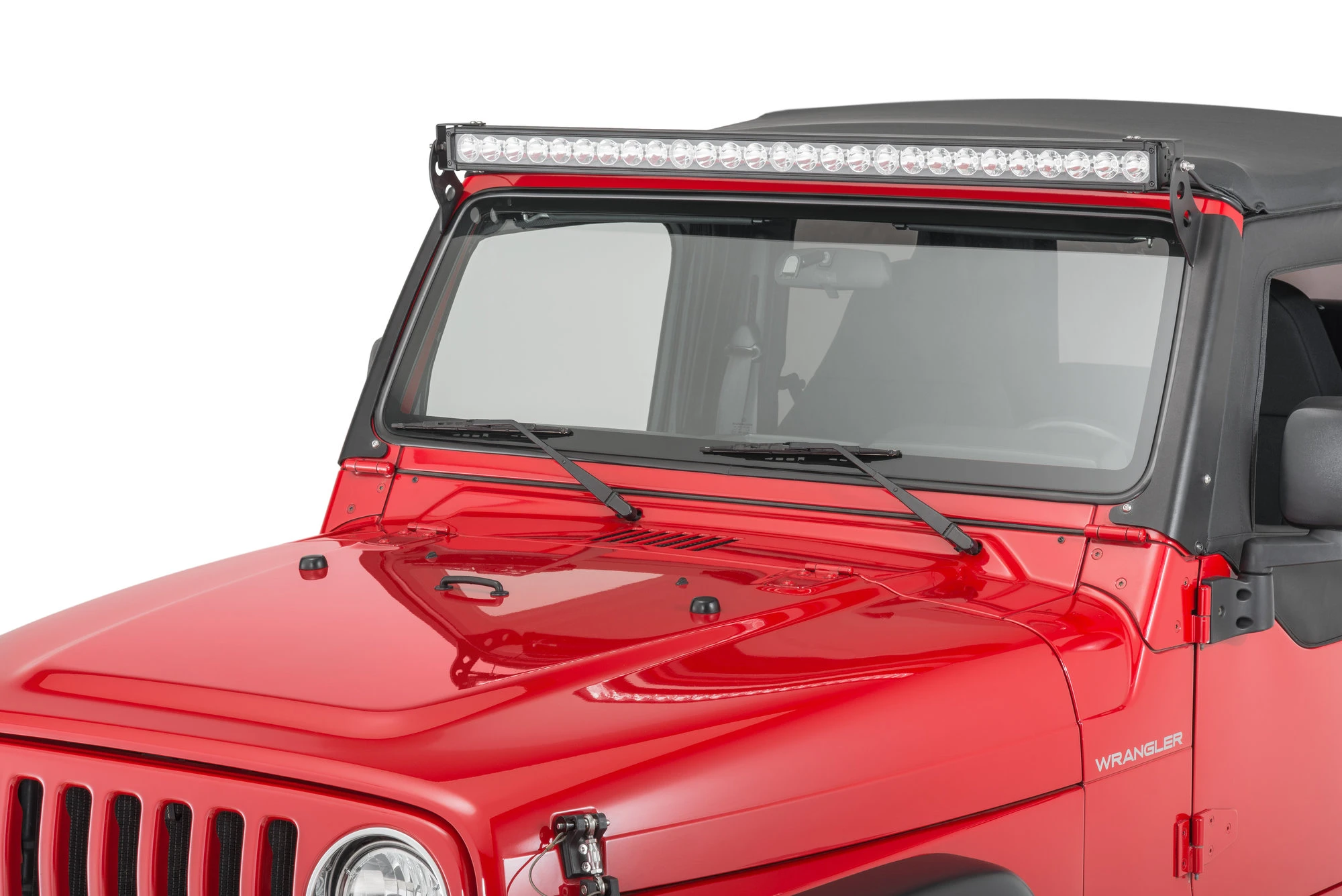 Quadratec LED Light Bar Windshield Pillar Mounting Brackets for 97-06 Jeep Wrangler TJ