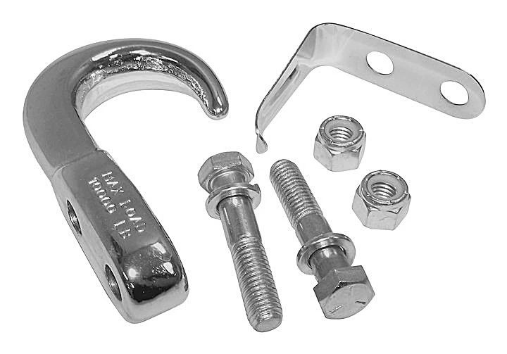 Crown Automotive RT33014 Tow Hook Kit in Chrome for 55-86 Jeep CJ