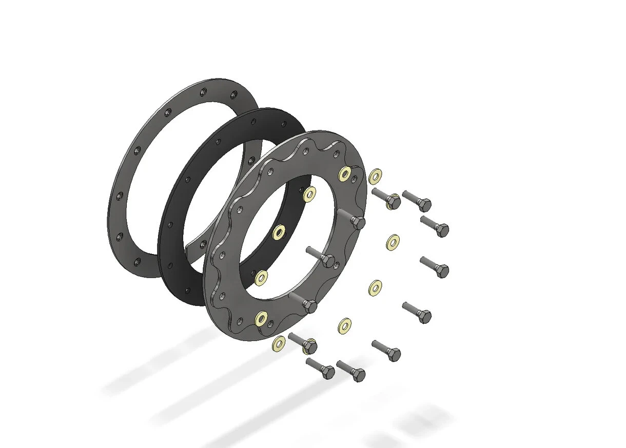Motobilt MB5007 Fuel Pump Clamping Ring Kit for 97-18 Jeep Wrangler TJ & JK