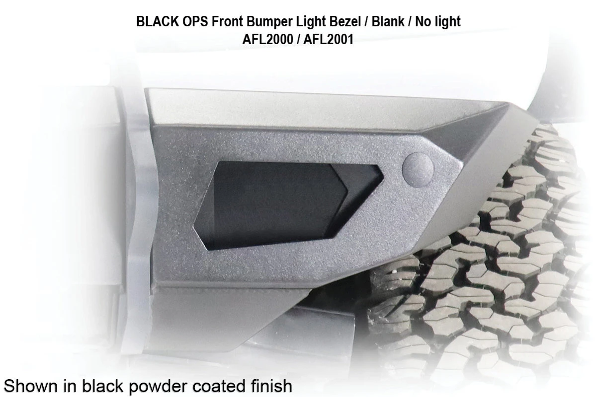LoD Offroad AFL2015 Black Ops Front Light Bezels for Radiant Pro Lights in Black Texture for 21-26 Ford Bronco