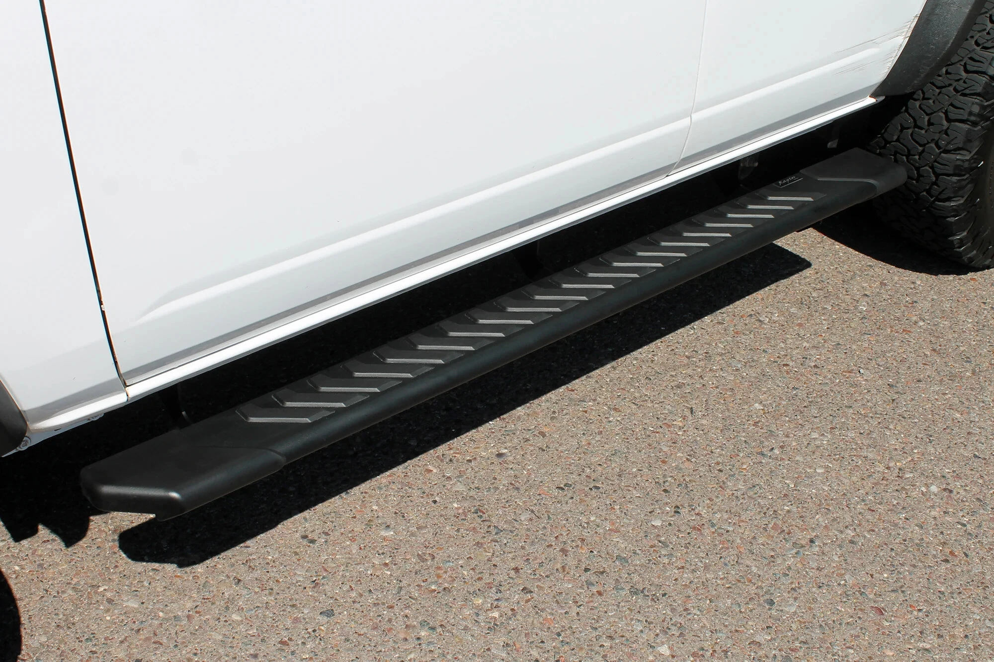 Magnum Raptor Series 5in OEM Style Full Tread Slide Track Running Boards in Black Textured Aluminum for 21-26 Ford Bronco 4-Door