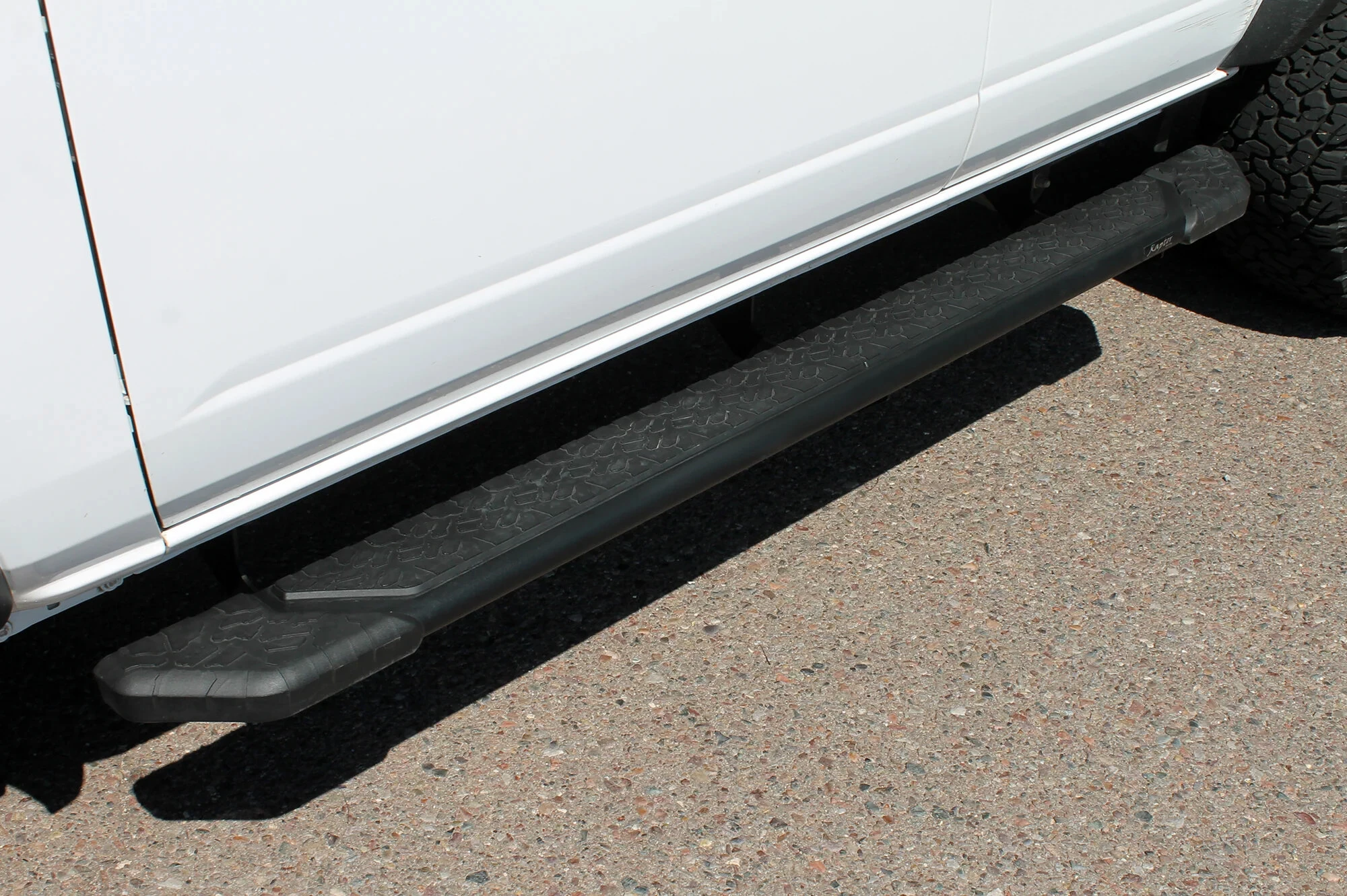 Magnum 5in Raptor Tread Step Slide Track Running Boards in Black Textured Aluminum for 21-26 Ford Bronco 4-Door