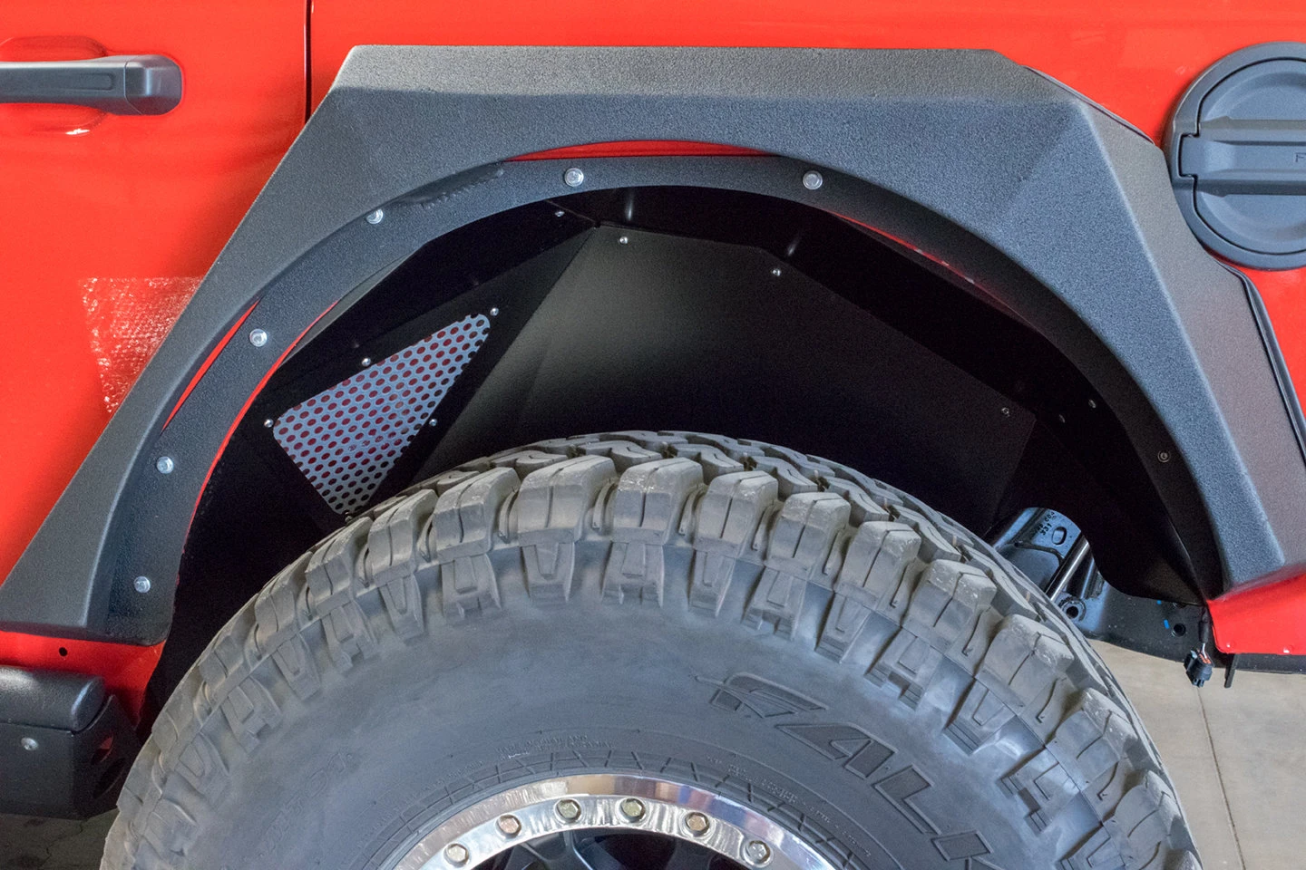 DV8 Offroad INFEND03RR Aluminum Rear Inner Fenders in Bare Aluminum for 18-26 Jeep Wrangler JL