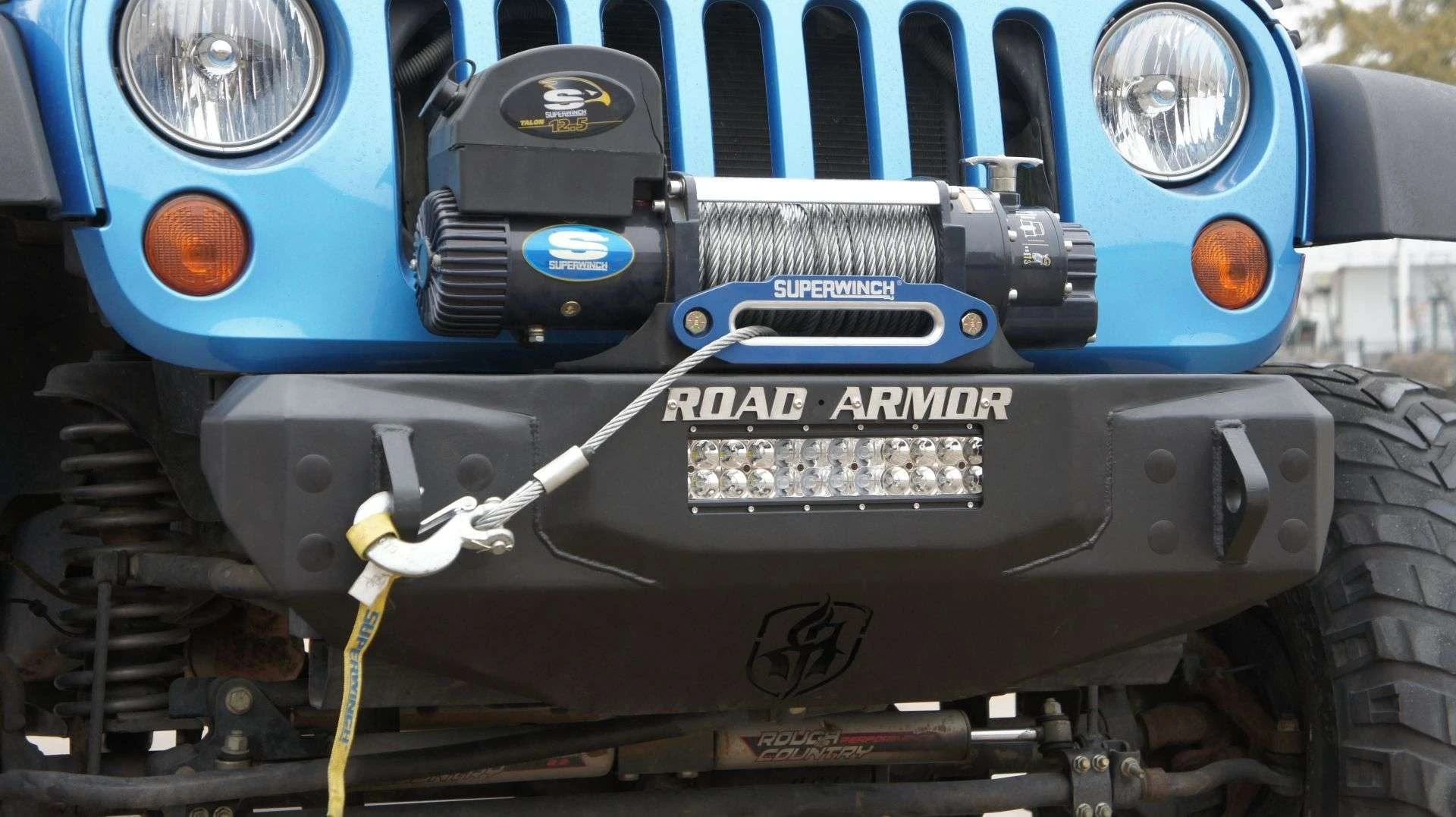 Road Armor 509R0B Stealth Stubby Front Winch Bumper Without Guard for 07-18 Jeep Wrangler JK
