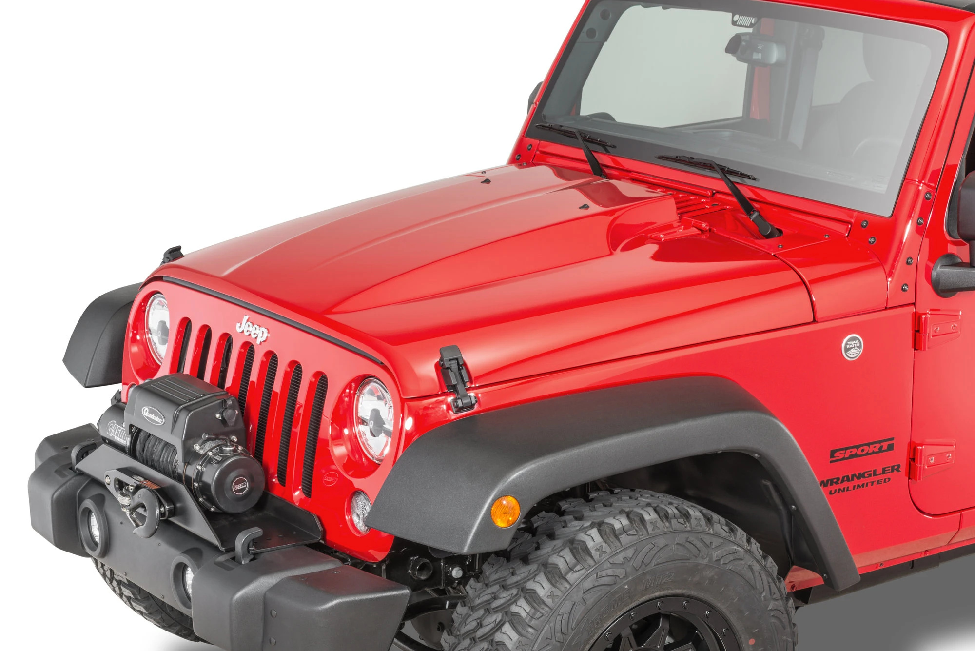 Key Parts 0487-035 Steel Cowl Induction Hood for 07-18 Jeep Wrangler JK