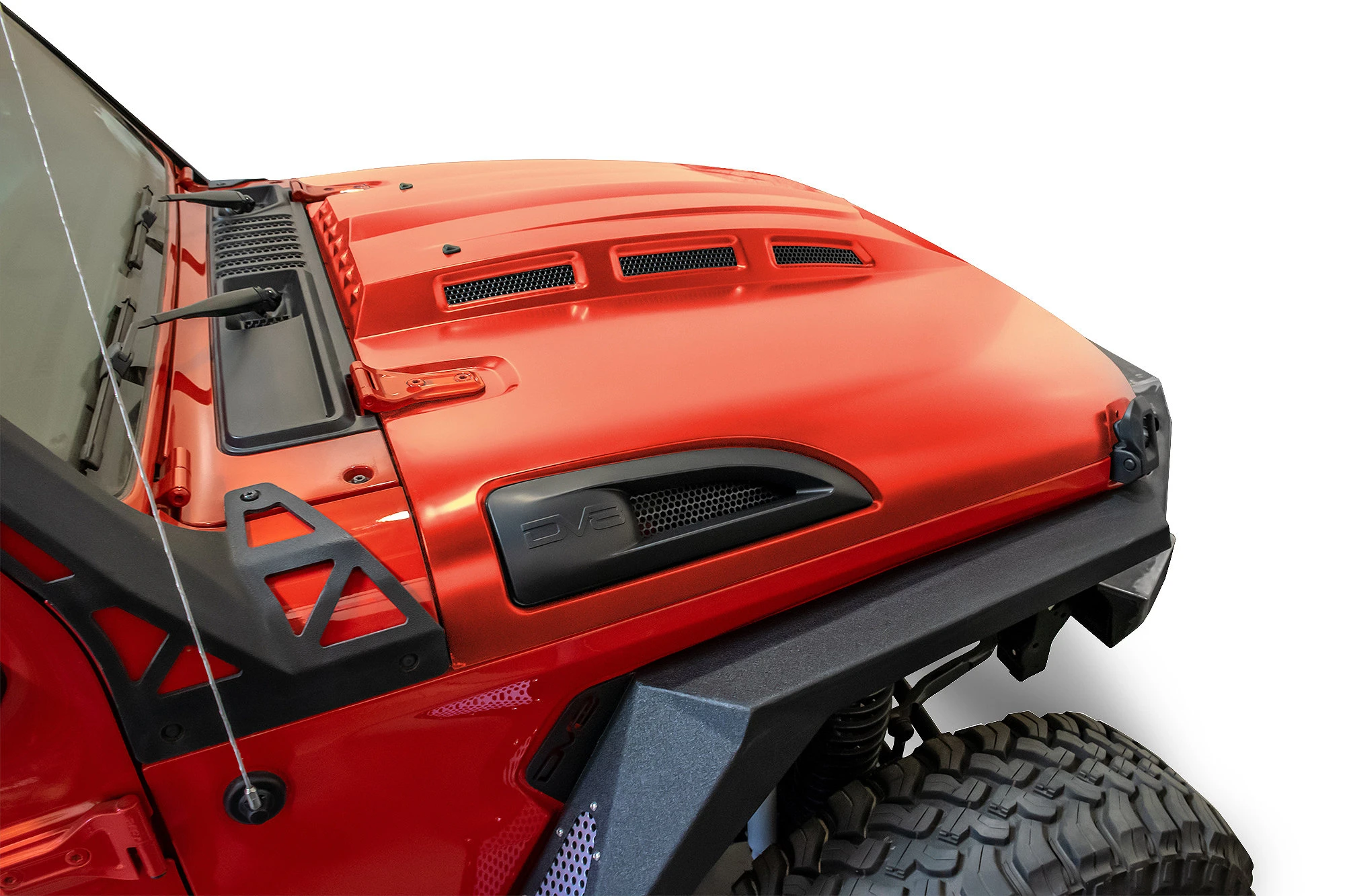 DV8 Offroad HDMBJL-01 Heat Dispersion Hood for 18-26 Jeep Wrangler JL Unlimited & Gladiator JT