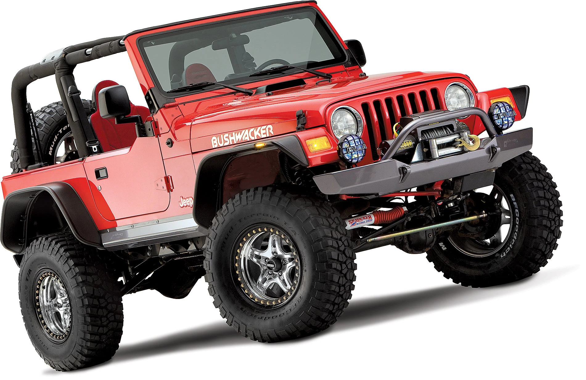 Bushwacker 10920-07 Flat Style Flares for 97-06 Jeep Wrangler TJ