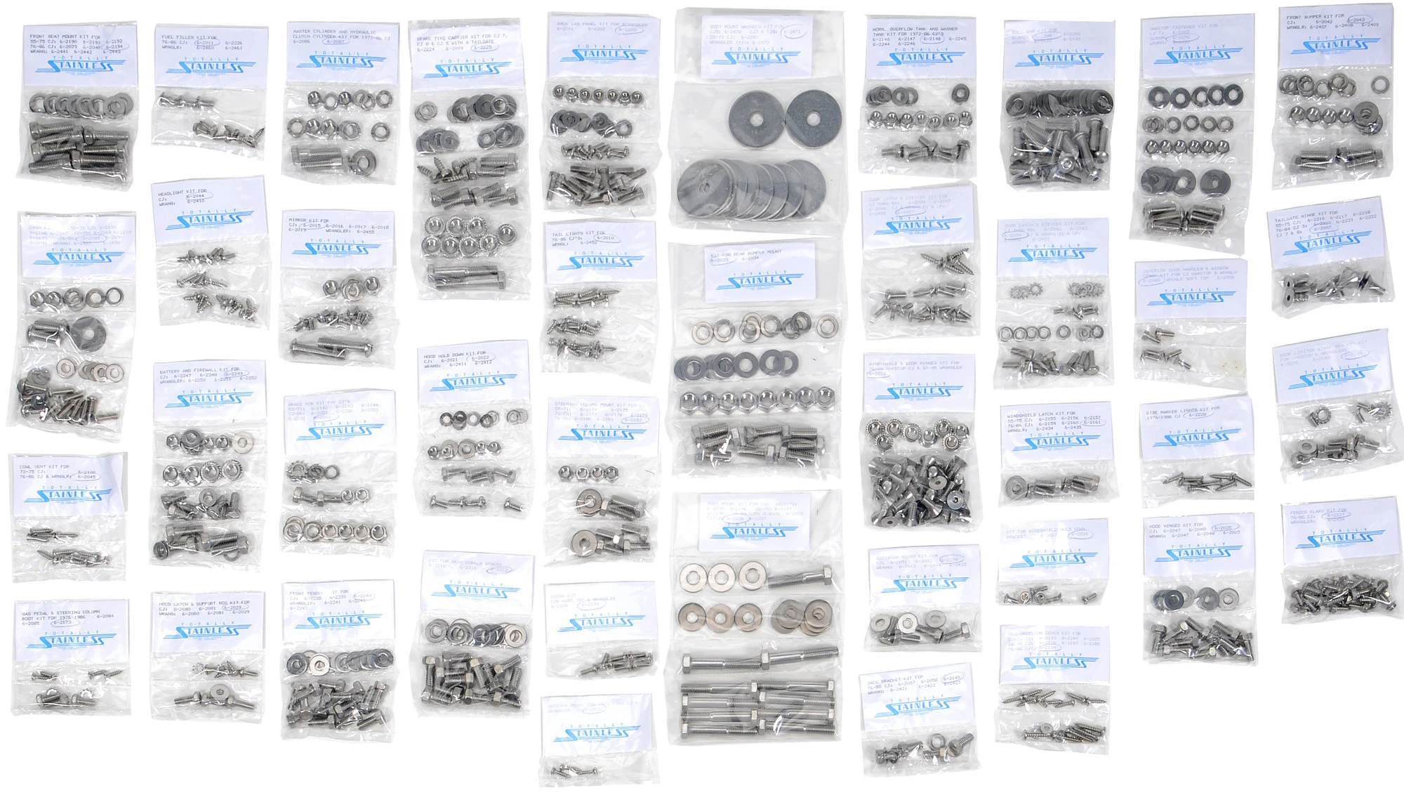 Totally Stainless 6-2493 Body Hardware Kit for 81-85 Jeep CJ-8 Scrambler with Hard Top