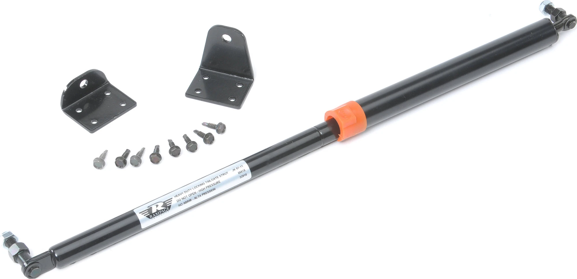 Rampage Products 86618 Heavy Duty Tailgate Gas Strut Stabilizer with Dampener for 07-10 Jeep Wrangler JK
