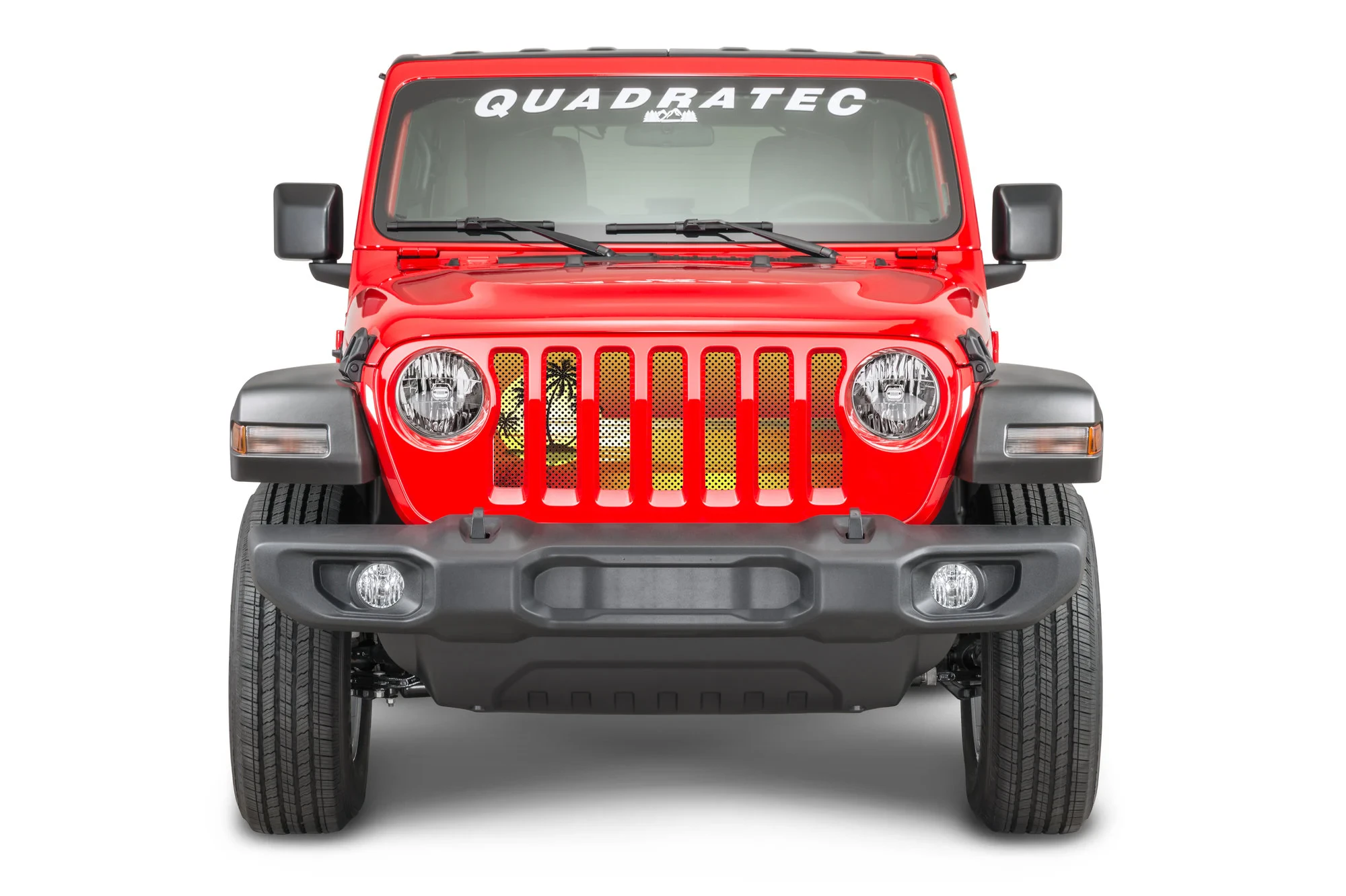 Under The Sun Inserts ESHGGS-JL-TC Endless Summer Grille Insert Endless Summer Girl Surfer Hyper Green for 18-23 Jeep Wrangler JL & Gladiator JT with Front Trail Camera
