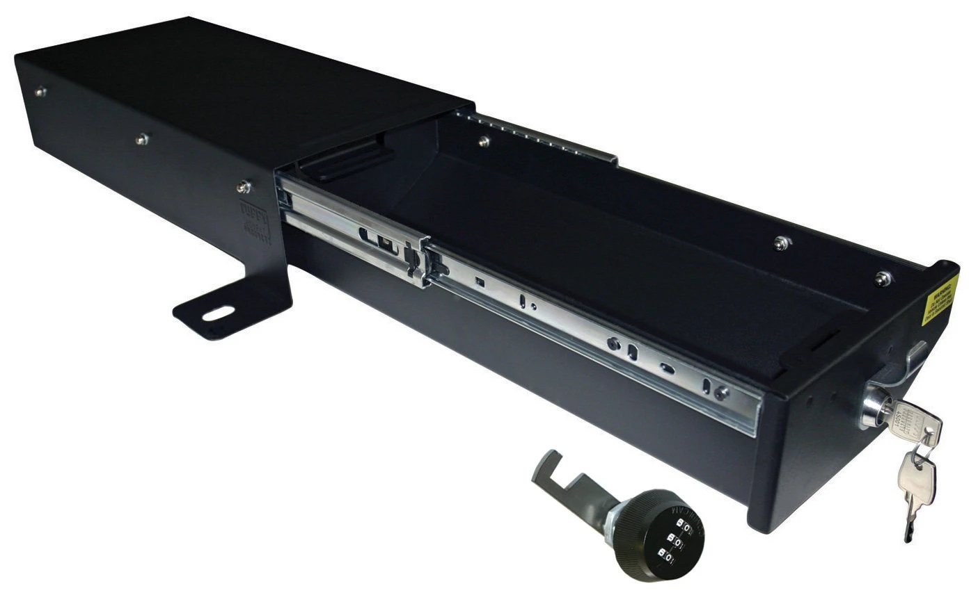 Tuffy 293-01-A Security Products Passenger Side Conceal Carry Underseat Security Drawer with Combination Lock for 07-18 Jeep Wrangler Unlimited JK and 07-10 Wrangler 2 door JK