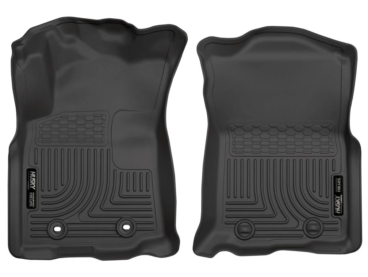 Husky Liners 13981 Weatherbeater Floor Liners - Front Liners for 18-23 Toyota Tacoma with Manual Transmission