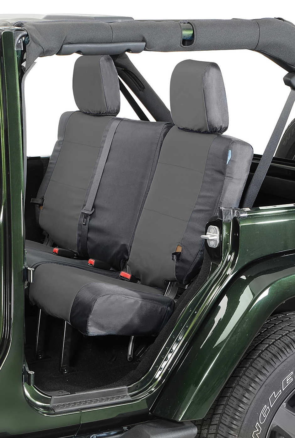 Coverking Rear Ballistic Nylon Seat Covers for 13-18 Jeep Wrangler JK 2 Door