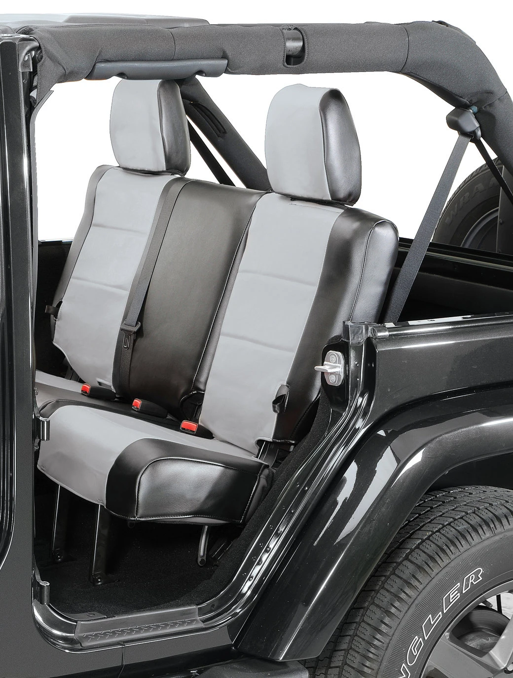 Coverking Rear Leatherette Seat Covers for 07-10 Jeep Wrangler JK 2 Door