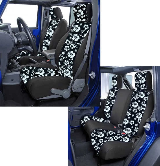 Coverking Front Seat Covers with Rear Cover for 07-10 Jeep Wrangler X 2 Door with Vinyl Seats