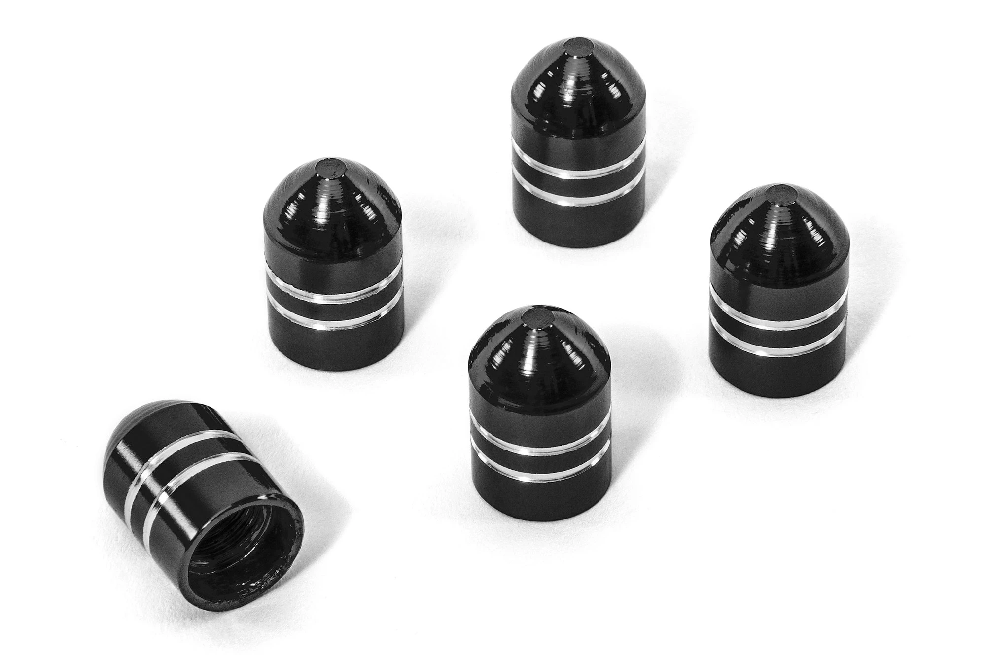 Rugged Ridge 16715.26 Aluminum Valve Stem Caps in Black
