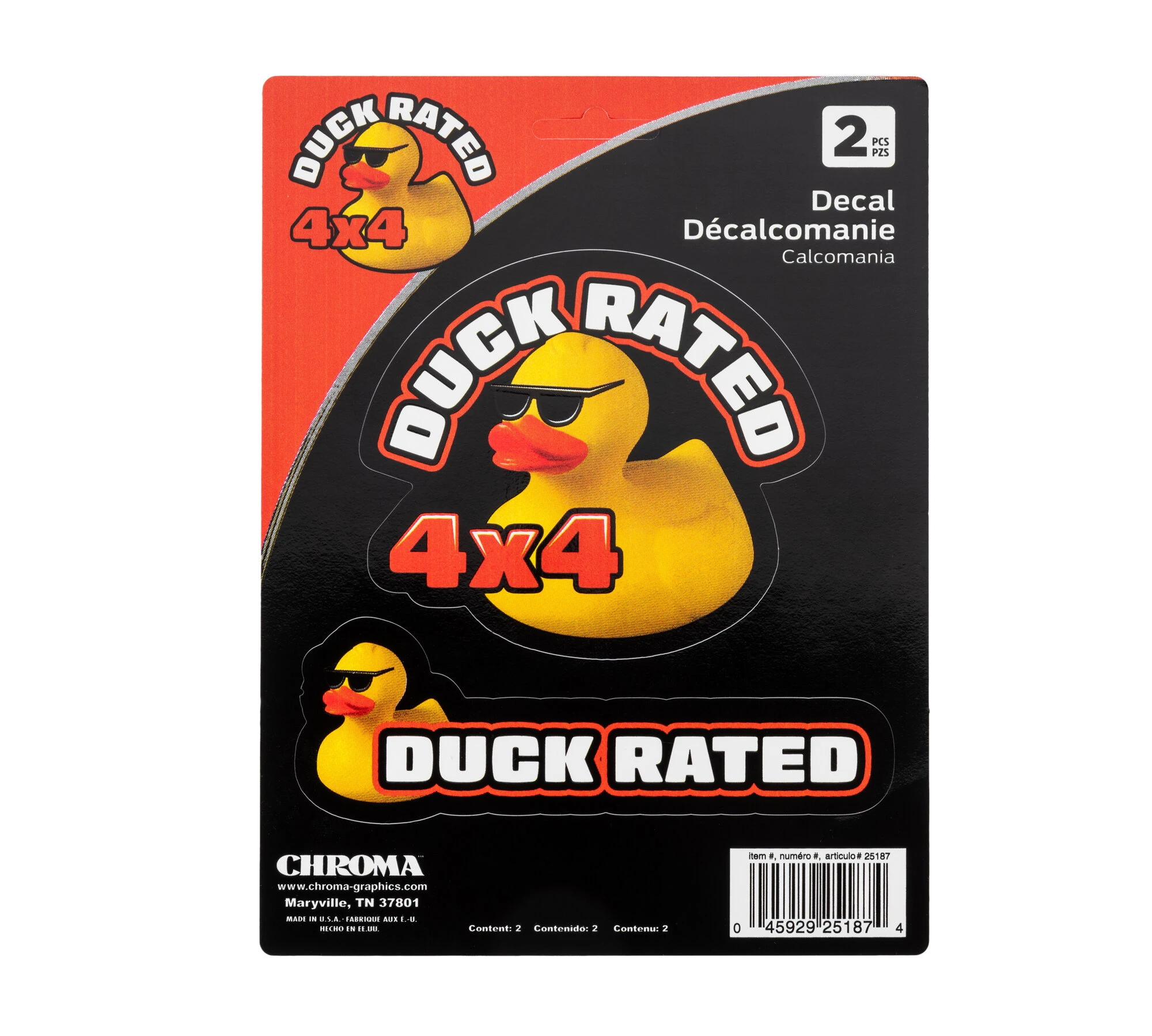 Chroma Graphics 25187 Duck Rated Decal - 6x8