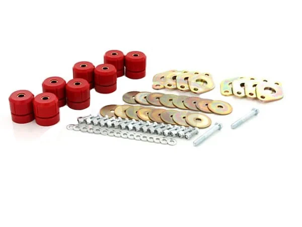 Prothane 1-118 Body Mount Kit in Red for 07-18 Jeep Wrangler JK