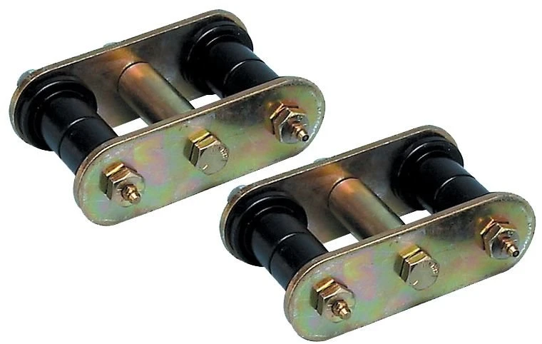 RockJock CE-9040 Front Greasable Shackles (Pair) in Black for 87-95 Jeep Wrangler YJ