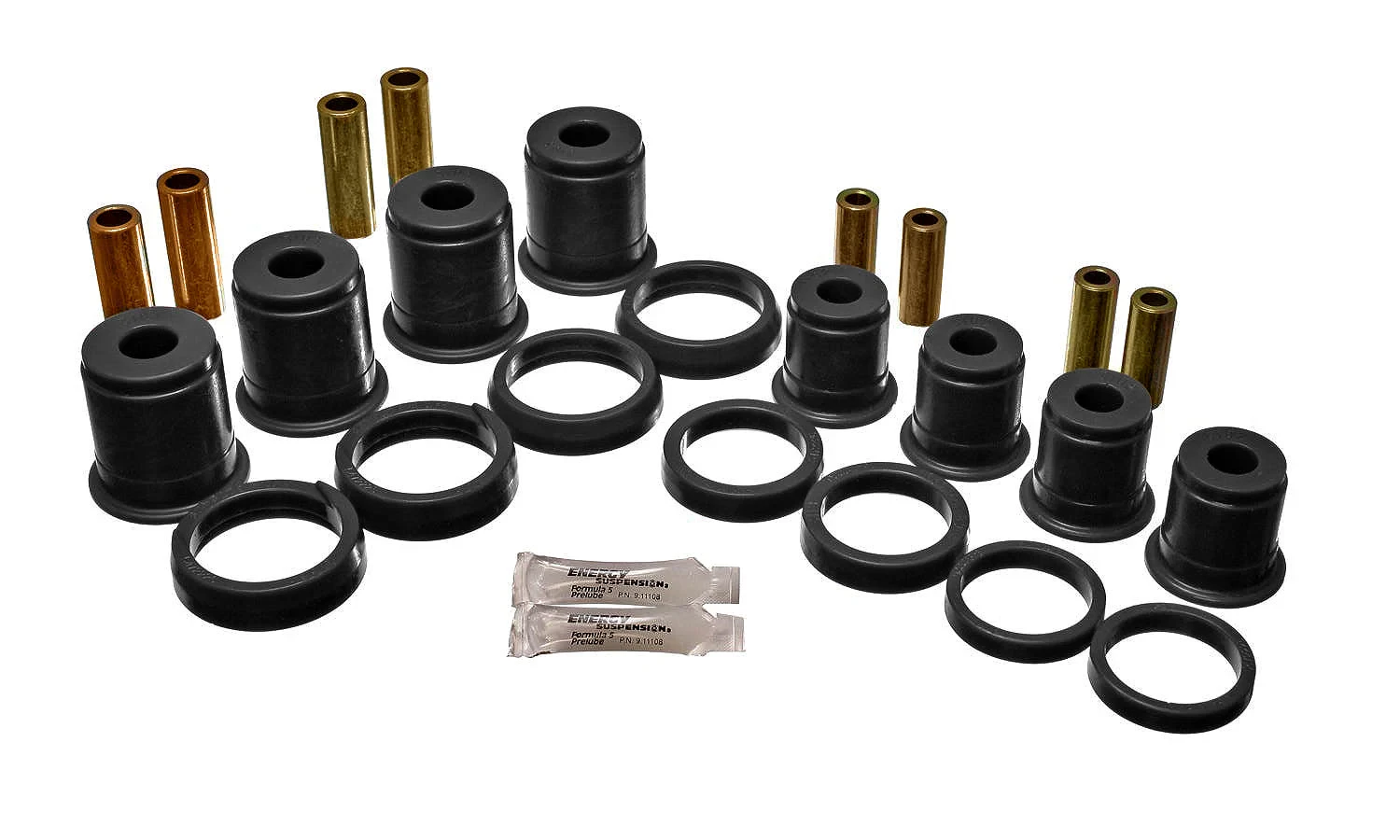 Energy Suspension 2.3101G Front Control Arm Bushing Kit Front Control Arm Bushings in Black for 84-01 Jeep Cherokee XJ and Comanche MJ 2WD