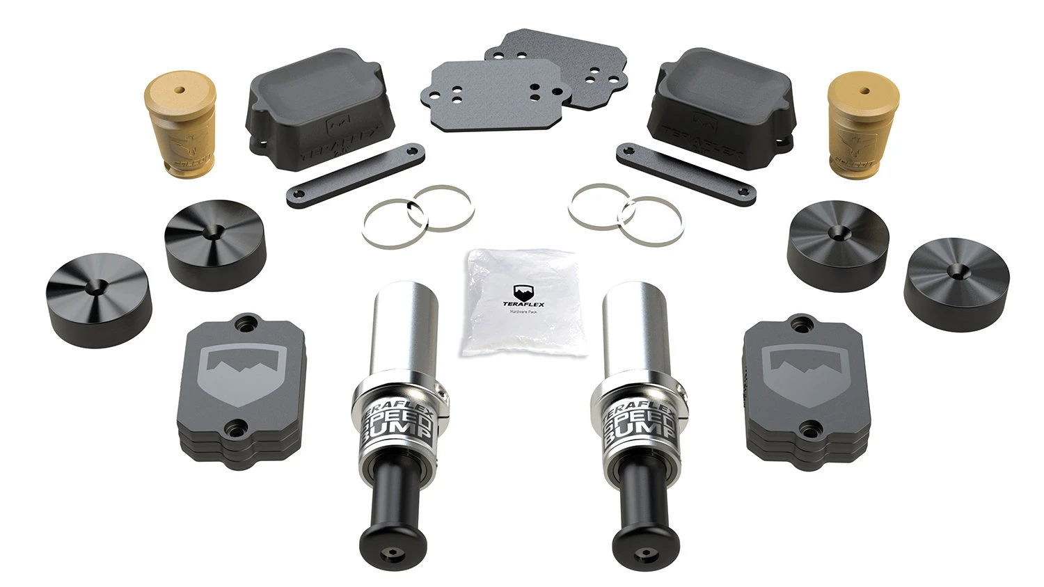 Teraflex 1958352 2” Stroke SpeedBump & Progressive Bump Stop Kit for 18-26 Jeep Wrangler JL with 2.5-3.5" Lift
