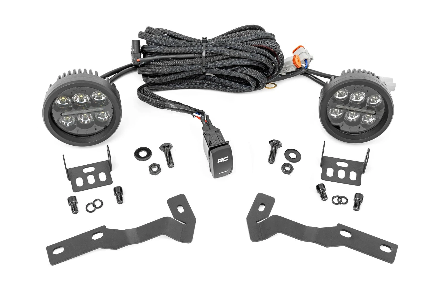 Rough Country 71084 LED Ditch Light Kit for 16-23 Toyota Tacoma with Osram Wide Angle Series
