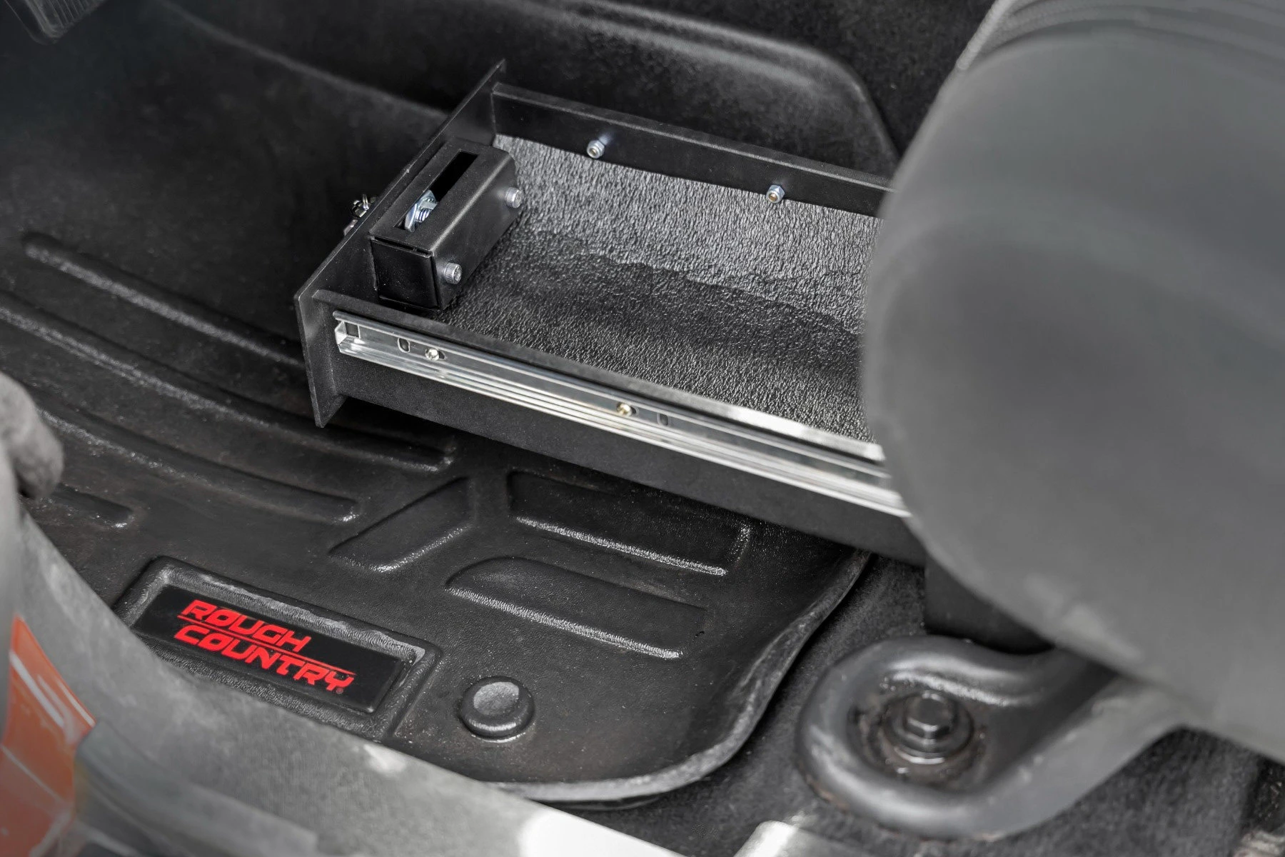 Rough Country 99035 Driver Side Under Seat Lockable Storage Box for 07-18 Jeep Wrangler JK