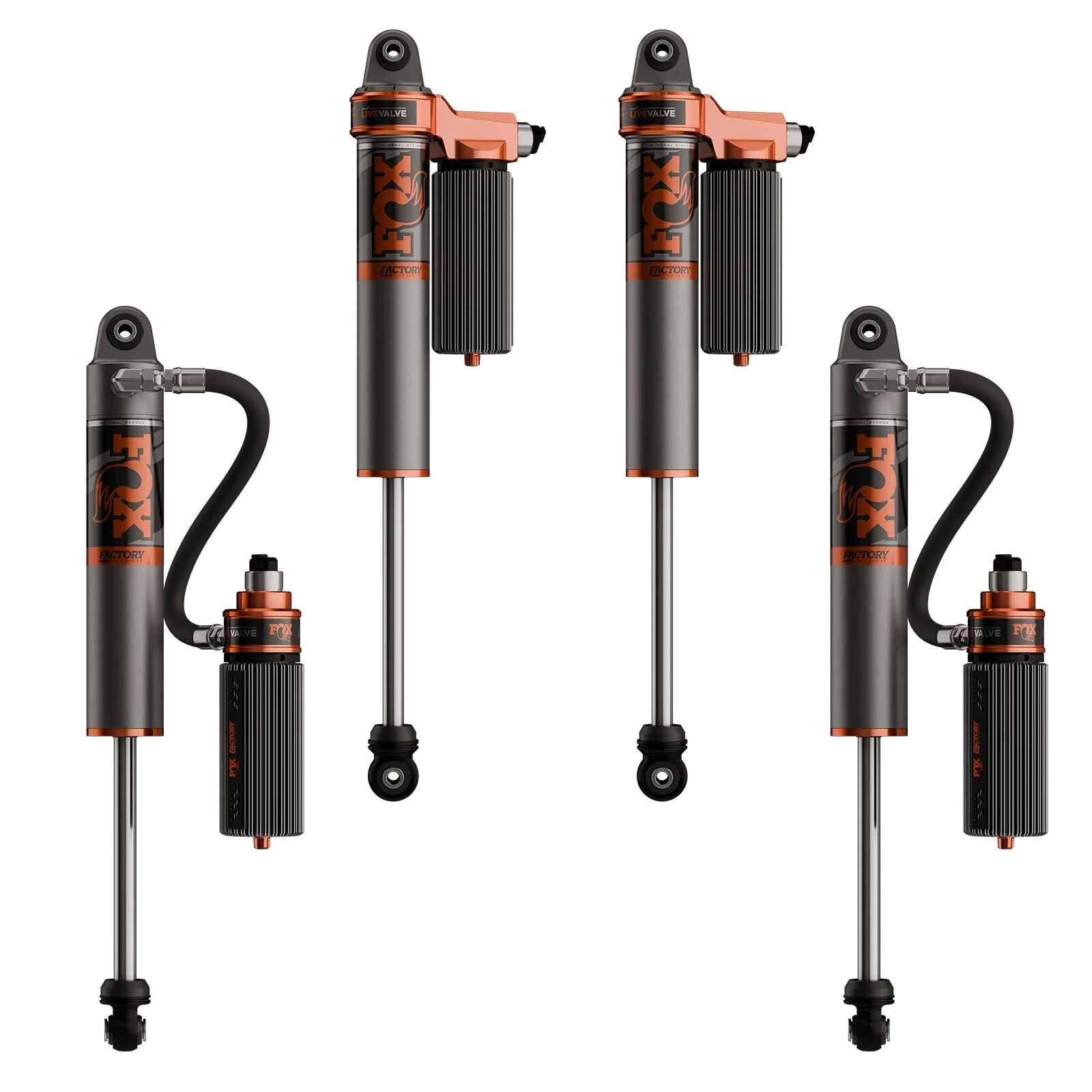 Fox Racing Shox 883-26-164 Factory Race Series 3.0 Internal Bypass Reservoir Shocks for 20-26 Jeep Gladiator JT with 3.5-4.5" Lift
