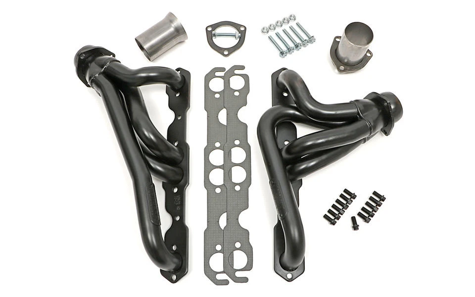 Hedman Hedders 69670 Standard-Duty Uncoated Headers for 76-86 Jeep CJ-5, CJ-7 & CJ-8 Scrambler with Small Block Chevy V8 Engine (Under Chassis Exit)