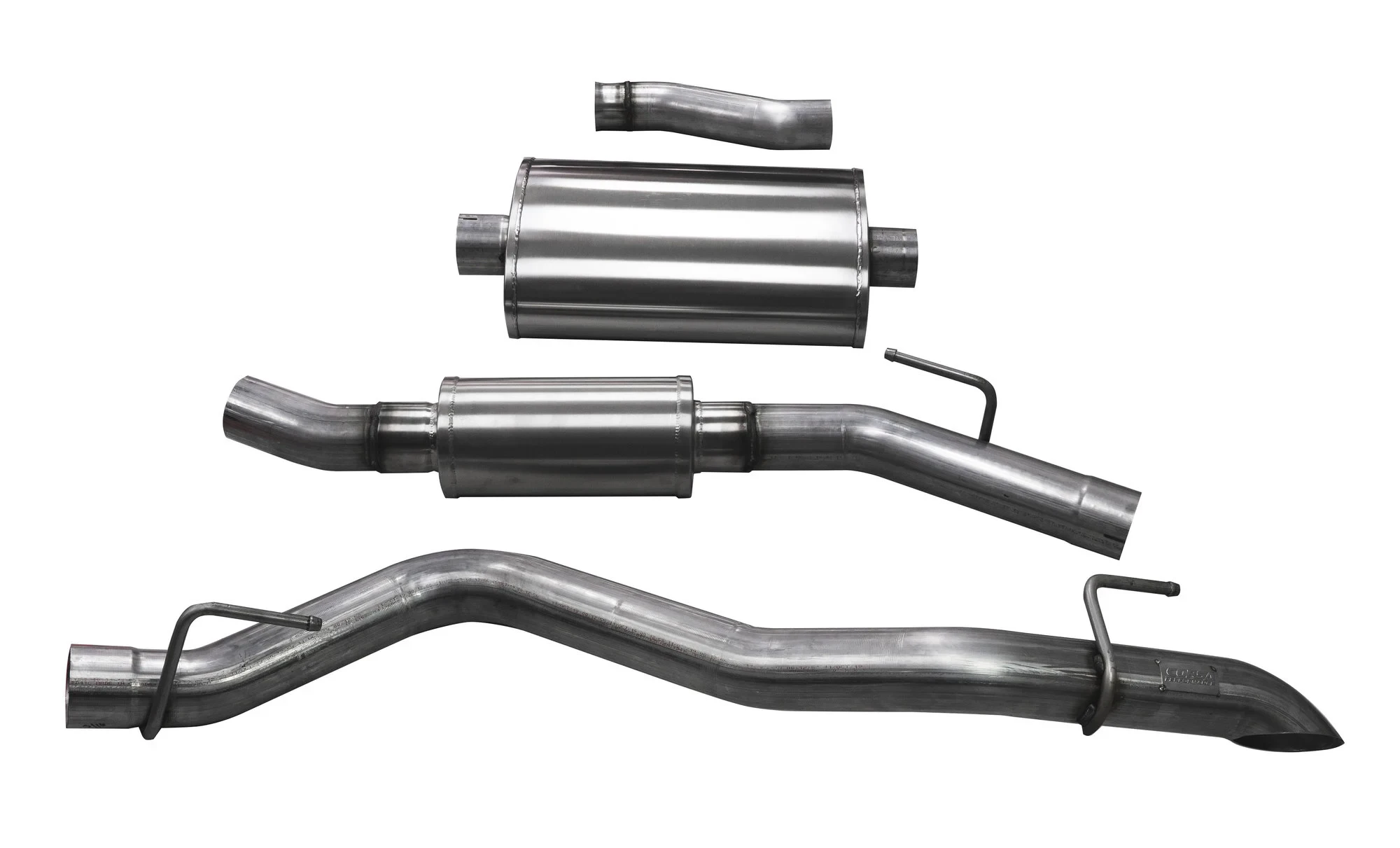Corsa Performance 21063 Axle Back Exhaust System Touring Axle Back with Turndown Tip for 20-26 Gladiator JT