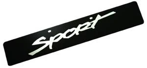 Eurosport Daytona 4444-1 Jeep Trail-Blazer License Plate with Sport Logo on Black Acrylic