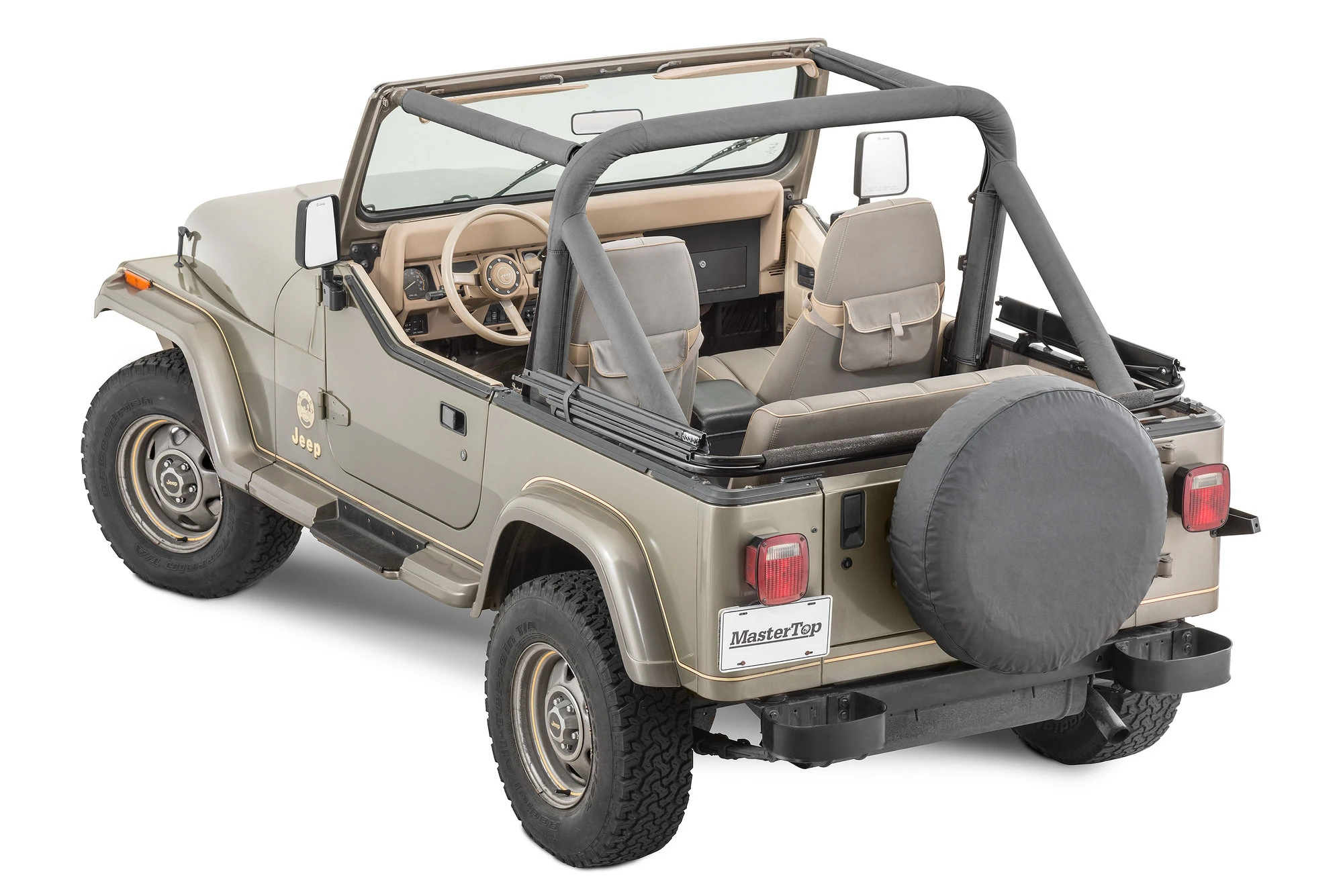 MasterTop 12202115 Sport Bar Covers for 87-91 Jeep Wrangler YJ