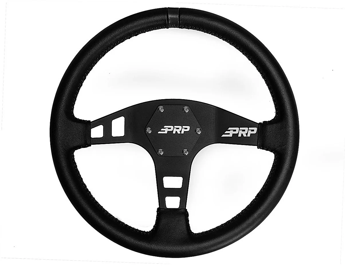 PRP Seats G223 Flat Steering Wheel Suede in Red