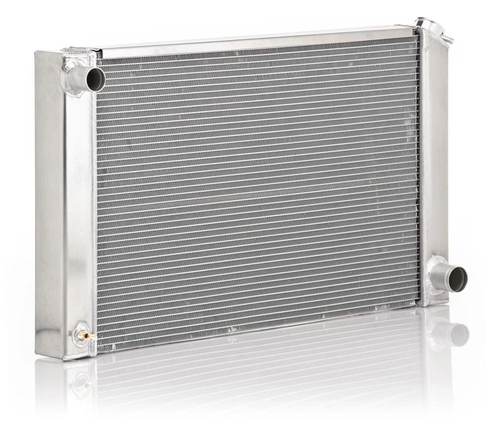Be Cool 63027 Polished Aluminum Radiator for 72-86 Jeep CJ-5, CJ-6, CJ-7 & CJ-8 with Automatic Transmission