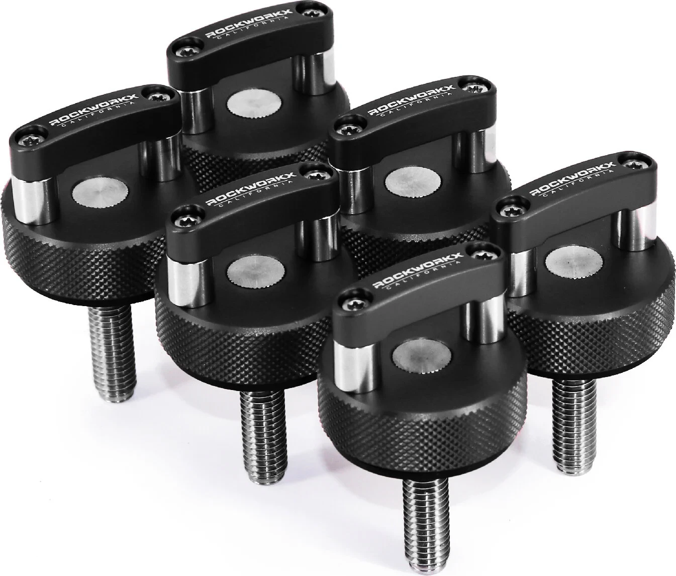 Rockworkx Hardtop Thumb Screws in Orange for 07-26 Jeep Wrangler JK, JL & Gladiator JT