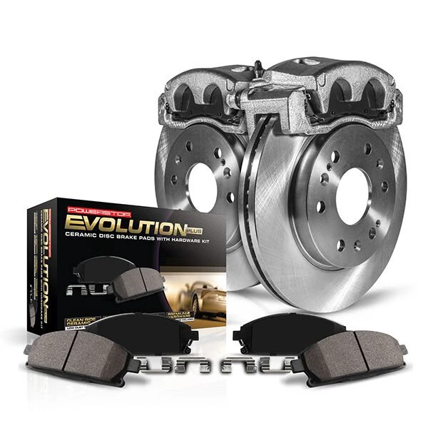 PowerStop KCOE2798 Z17 Stock Replacement Brake Kit with Calipers - Front & Rear Pair for 07-18 Jeep Wrangler JK