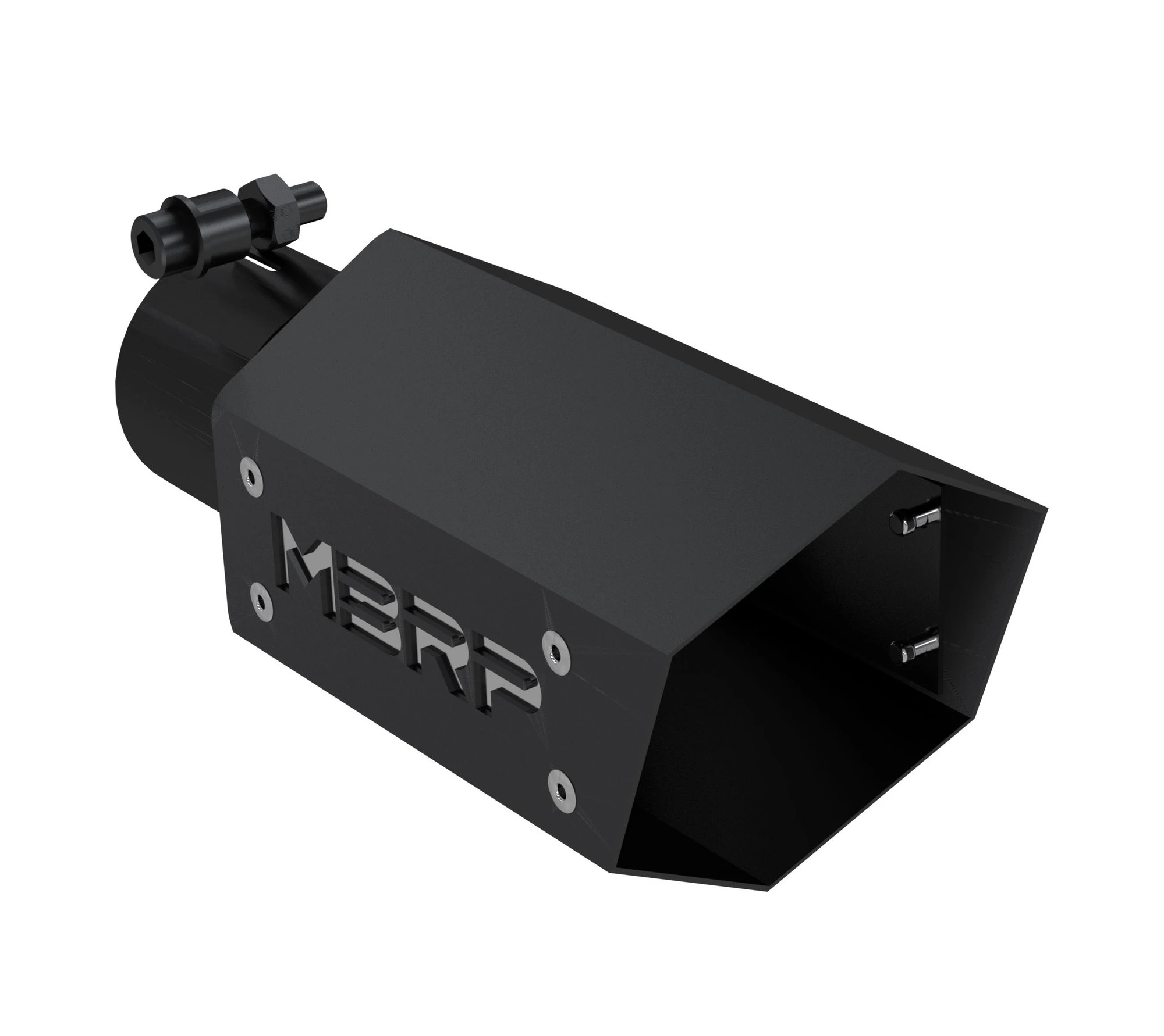 MBRP T5173BLK 4" Universal Black Series Hex Exhaust Tip with MBRP Logo for 2.5" Tailpipes