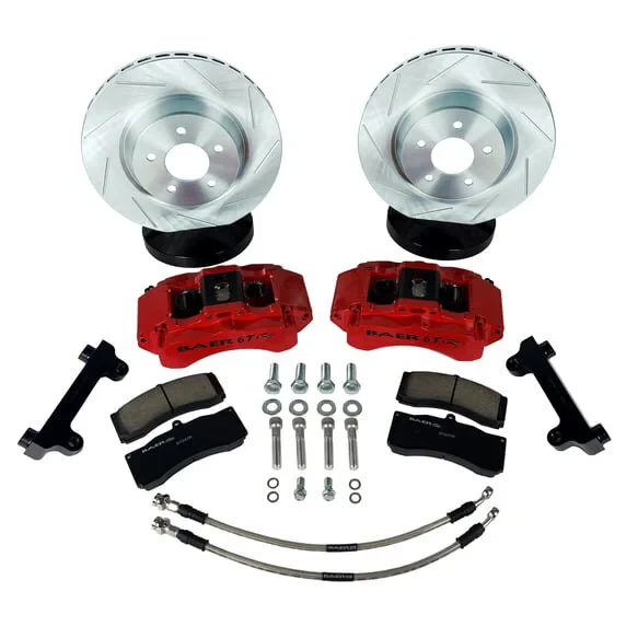 Baer 4401011FR-2 13.5" 6T Front Brake Kit - in Fire Red for 07-26 Jeep Wrangler JK, JL, & Gladiator JT