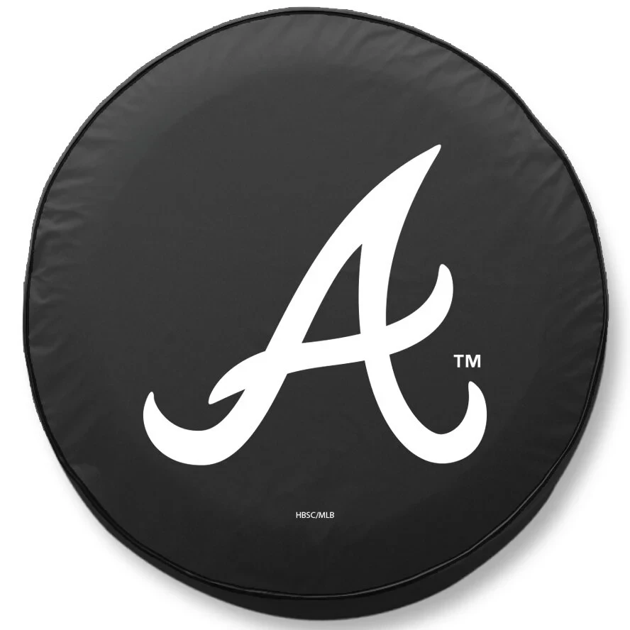 MLB TCEMLBAtlBK Atlanta Braves Tire Cover in Black for 30" x 8" Tire