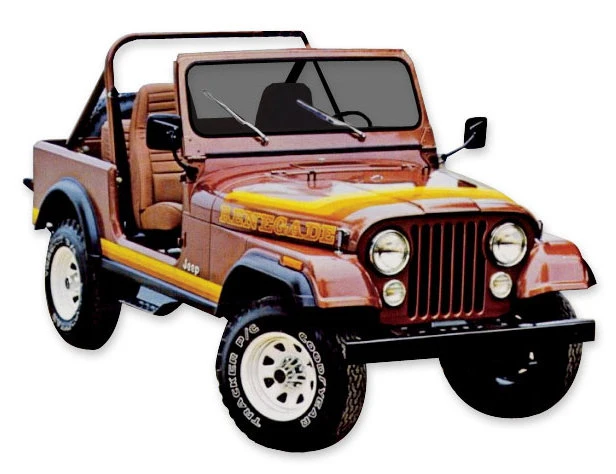Phoenix Graphix Renegade Vinyl Hood Graphics Kit in Blue for 81-82 CJ7
