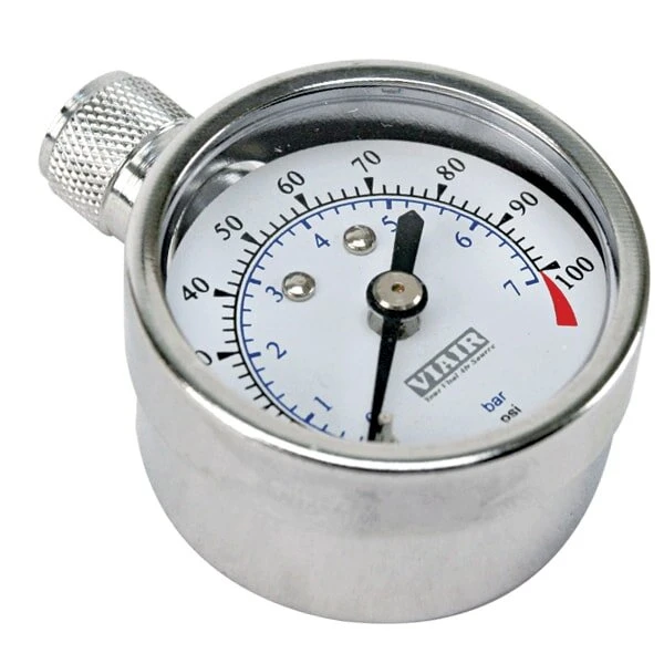 Viair 90058 Tire Gauge 2.0" , 0-15 PSI (Bleeder Valve & Rubber Boot)
