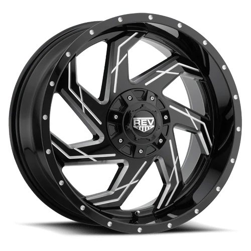 REV Wheels 895 Series Wheel in Gloss Black with Machined Accents for 07-26 Jeep Wrangler JK & JL and Gladiator JT