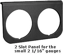 Auto Meter 2237 Black Aluminum Panel (Dual Cut-outs) for 2 1/16" Gauges