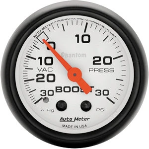 Auto Meter 5703 Phantom Series 30LB Mechanical Boost/Vacuum Gauge